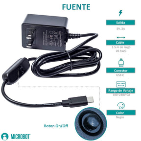 Kit Raspberry Pi 4 Case Negro SD HDMI