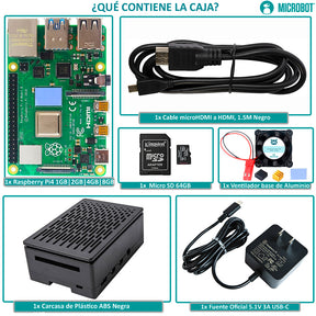 Raspberry Pi 4 Starter Kit - Serie Standard (Edición Black ABS)