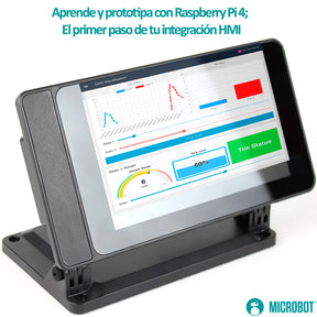 Kit HMI Raspberry Pi 4 Pantalla Táctil 7 Pulgadas SD 64GB