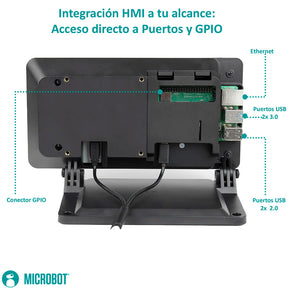 Kit HMI Raspberry Pi 4 Pantalla Táctil 7 Pulgadas SD 64GB