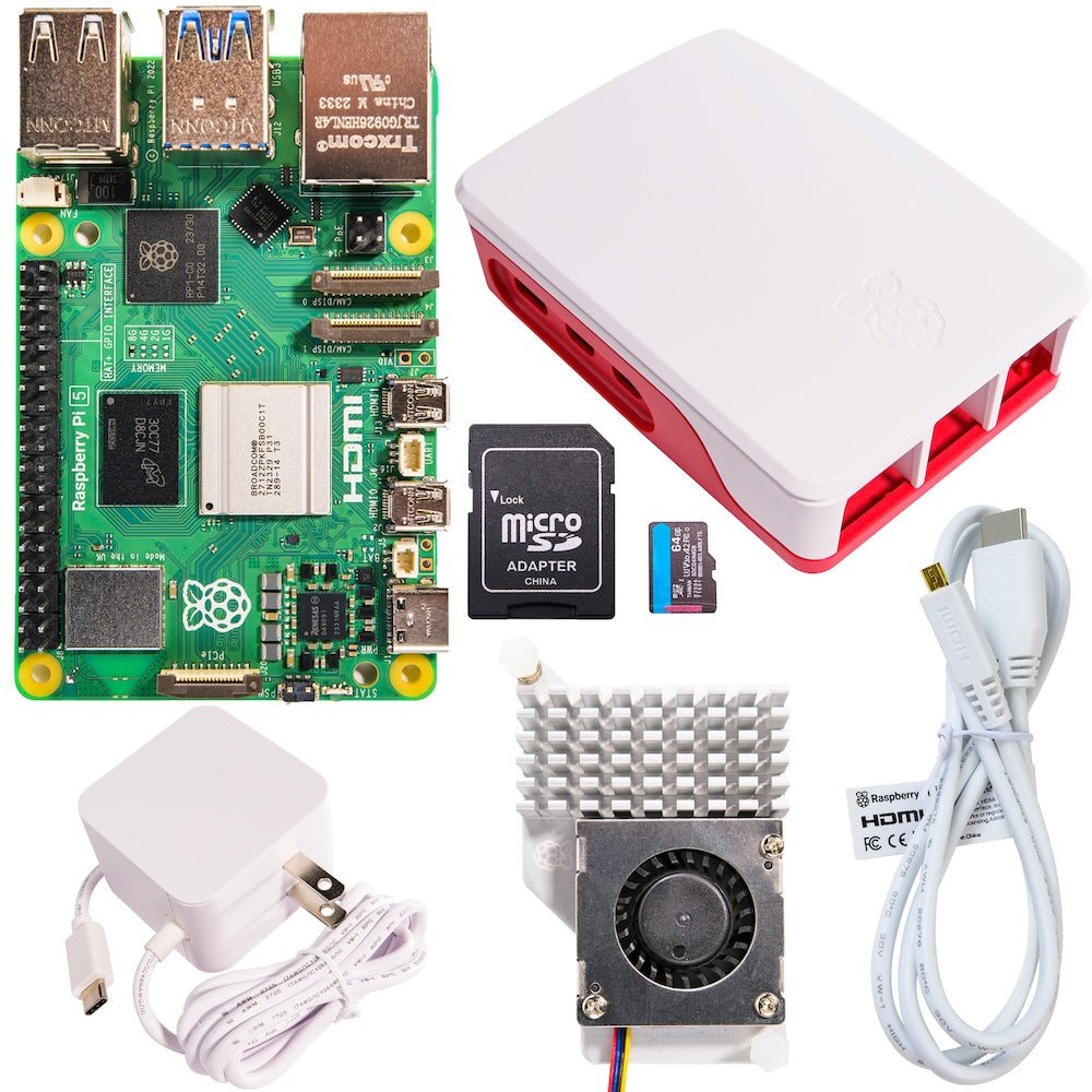 Kit Raspberry Pi 5 Oficial - Fuente 27W, Case & Active Cooler ...
