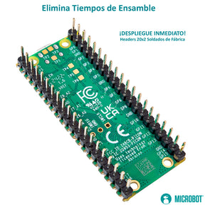 Kit Raspberry Pi  Pico 2 W RP2350 WiFi BT Headers Soldados