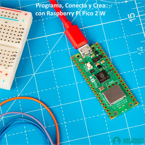 Kit Raspberry Pi  Pico 2 W RP2350 WiFi BT Headers Soldados