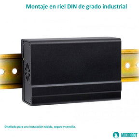 Mini PC Industrial Raspberry Pi 4 4GB Aluminio DIN Rail (SD 64GB)