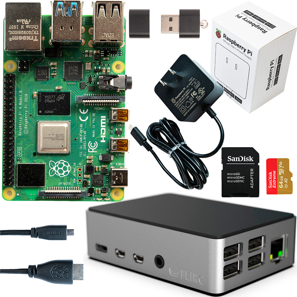 Kit Raspberry Pi 4 Flirc Aluminio - Serie Standard (Accesorios Oficiales)