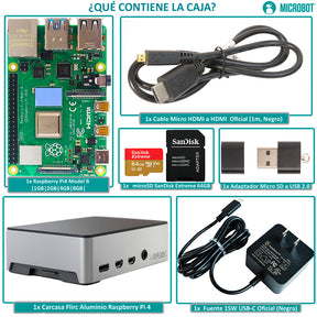 Kit Raspberry Pi 4 Flirc Aluminio - Serie Standard (Accesorios Oficiales)
