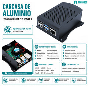 Kit Raspberry Pi 4 Aluminio PRO VESA Gen2 (SD 64GB)