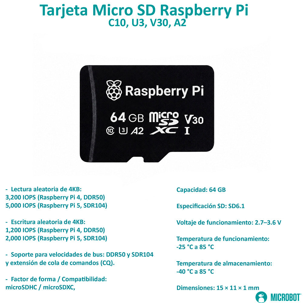 Kit Raspberry Pi 5 Flirc Aluminio - Serie Standard (27W, SD 64GB)