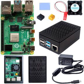 KIT RASPBERRY PI 4 - SERIE ESENCIAL (FUENTE, CASE, VENTILADOR)