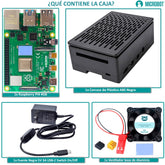 KIT RASPBERRY PI 4 - SERIE ESENCIAL (FUENTE, CASE, VENTILADOR)