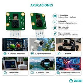 Cámara Raspberry Pi 5MP V1.3 OV5647 CSI 1080p