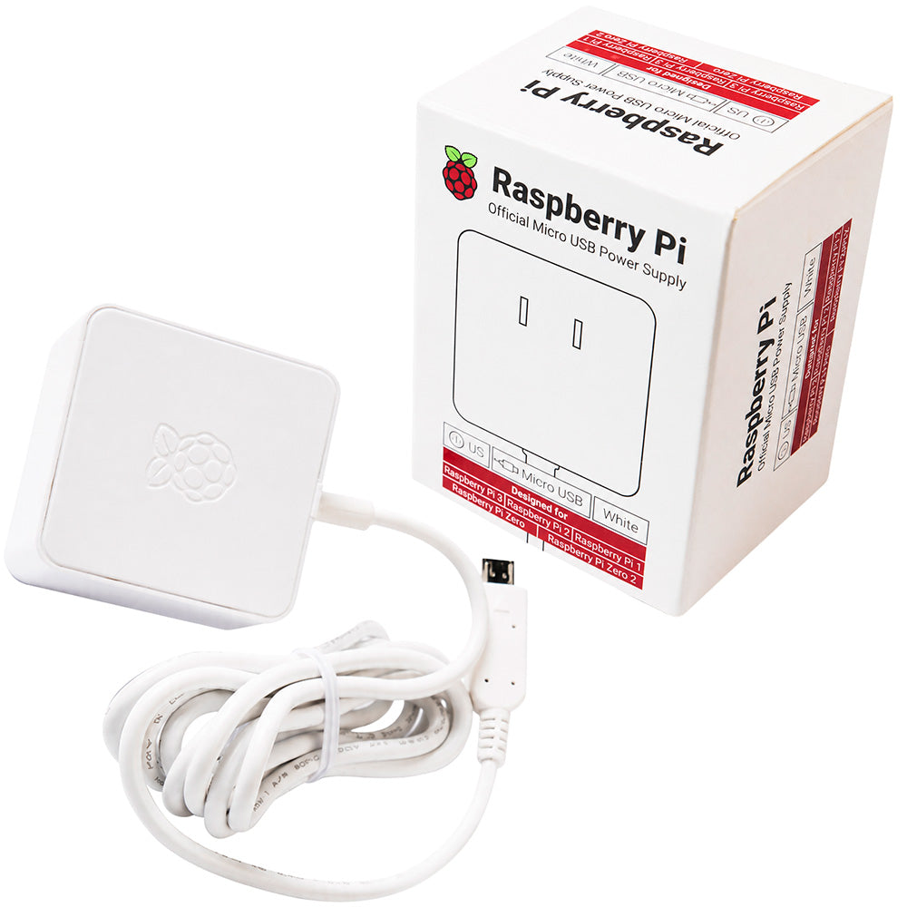 Fuente Oficial Raspberry Pi 12.5W Micro USB (5.1V 2.5A) - Color Blanco