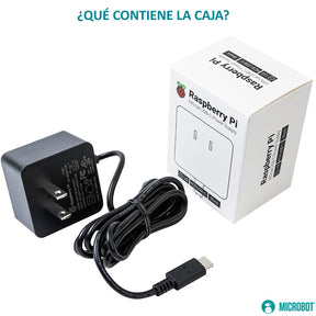 Fuente Oficial Raspberry Pi 15W USB-C 5.1V 3A Pi 4 y Pi 400