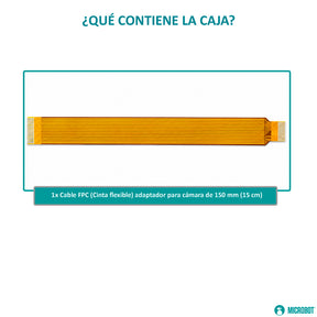 Cable Cámara Raspberry Pi 5 y Zero FPC  15cm 22-Pin a 15-Pin