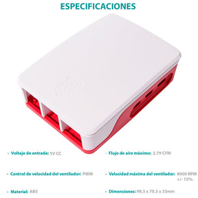 Carcasa Oficial Raspberry Pi 5 (Case) con Ventilador PWM