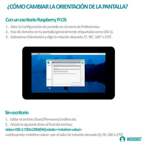 Raspberry Pi Touch Display 2 - Pantalla Oficial 7" HD (720x1280)