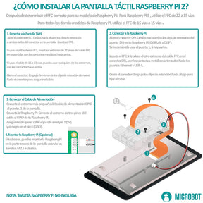 Raspberry Pi Touch Display 2 - Pantalla Oficial 7" HD (720x1280)