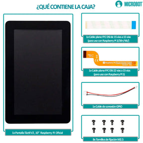 Pantalla Táctil 10 Pulgadas Raspberry Pi Touch Display 2 HMI DSI
