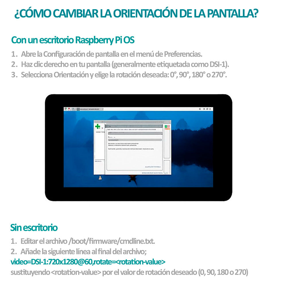 Pantalla Táctil 10 Pulgadas Raspberry Pi Touch Display 2 HMI DSI