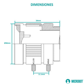 Lente 6mm CS-Mount F1.2 para Cámara HQ Raspberry Pi IMX477