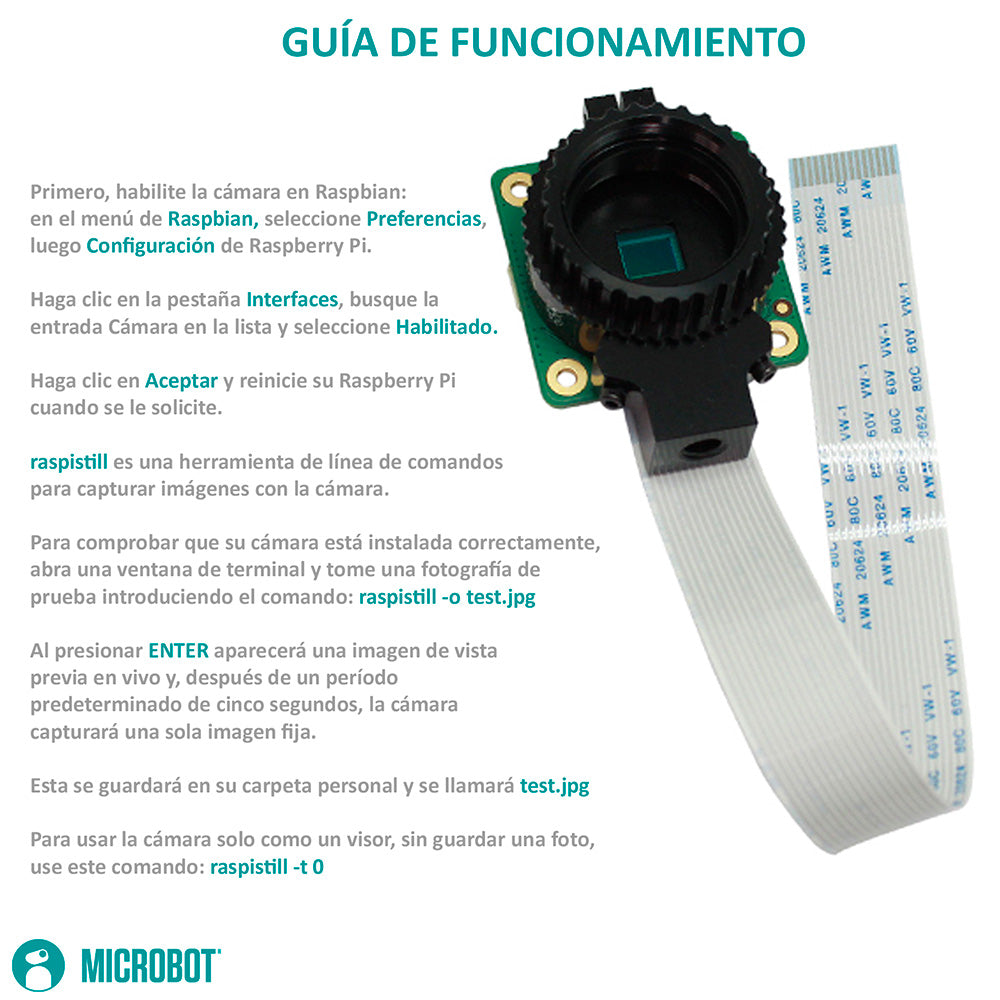 Cámara HQ Raspberry Pi 12.3MP Sony IMX477 con Montura C/CS