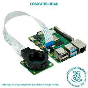Cámara HQ Raspberry Pi 12.3MP Sony IMX477 con Montura C/CS
