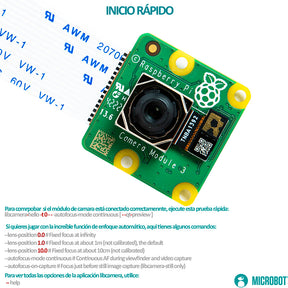 Cámara Raspberry Pi Module 3 12MP Autofocus IMX708