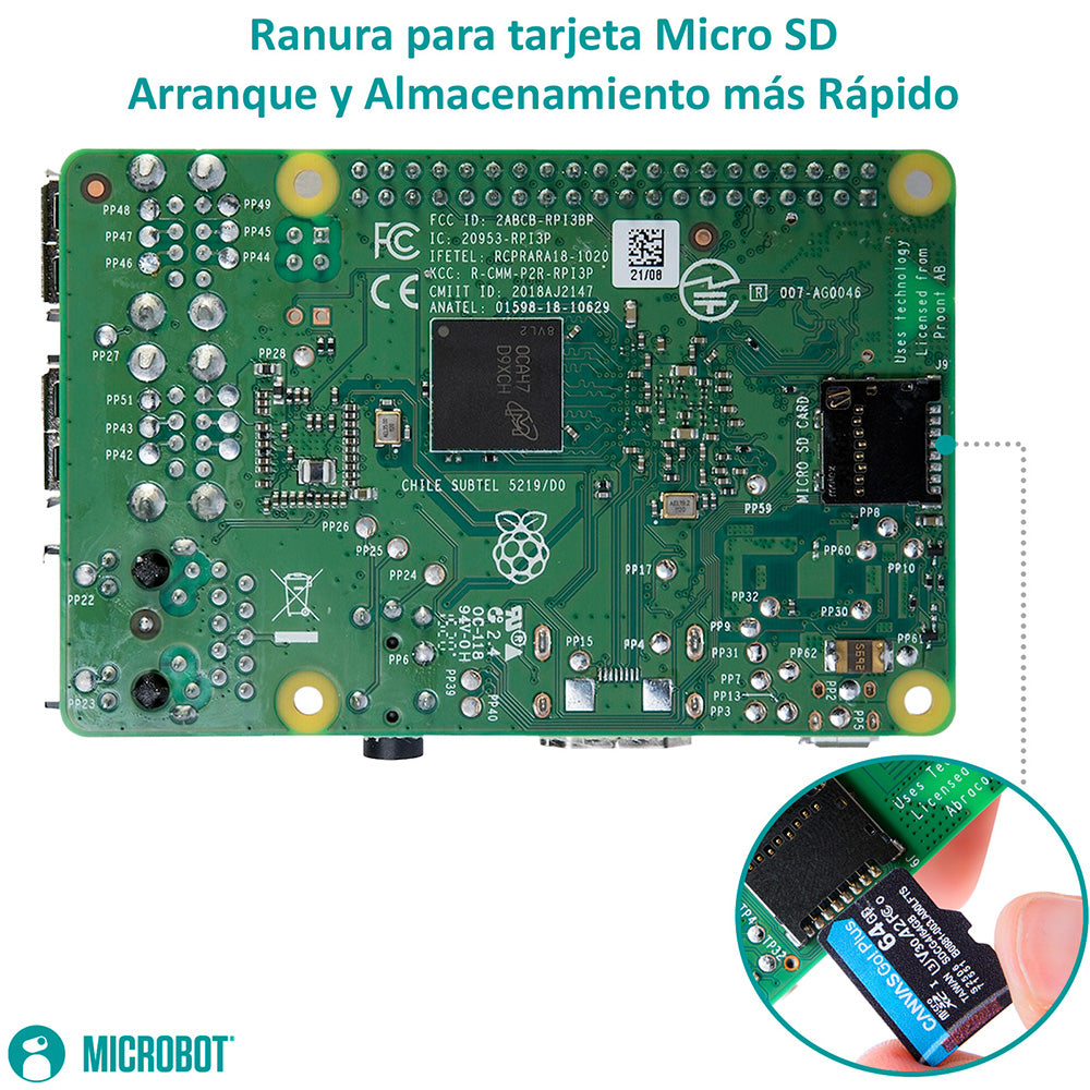Raspberry Pi 3 Modelo B 1GB RAM BCM2837 WiFi/BT