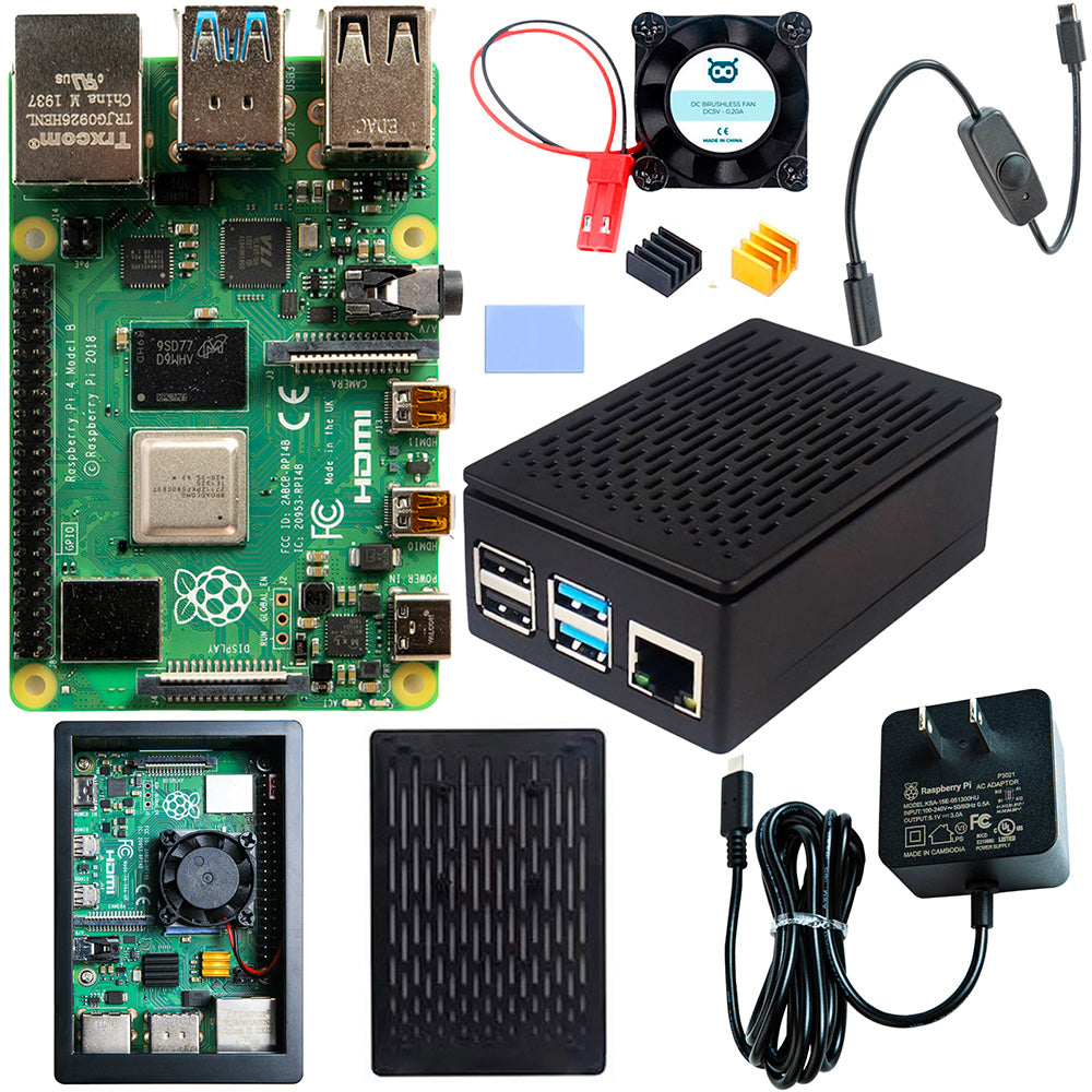 Kit Raspberry Pi 4 Microbot Esencial 5.1V 3A Switch