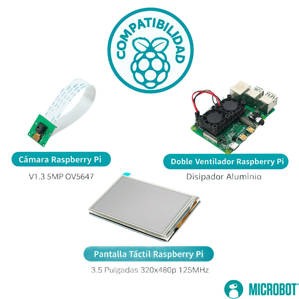 Kit Raspberry Pi 4  - Serie Esencial (Fuente, Case, Ventilador)
