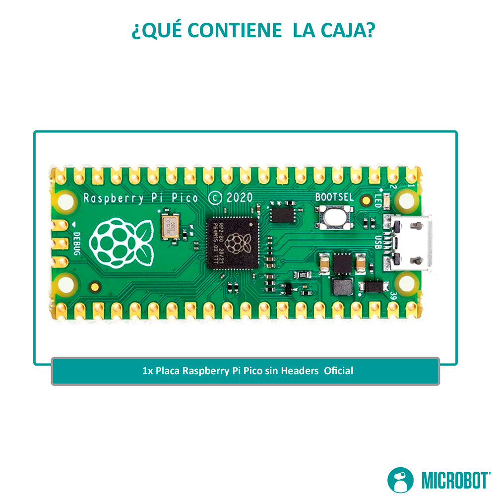 Tarjeta Raspberry Pi Pico Original RP2040 Sin Headers MCU