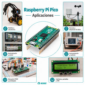 Kit Raspberry Pi Pico H Original RP2040 + Cable Oficial 1M