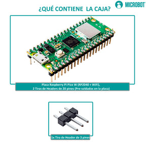 Raspberry Pi Pico W con Headers Pre-soldados - RP2040 WiFi