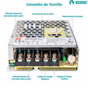 Fuente 12V 3A 36W Conmutada Industrial