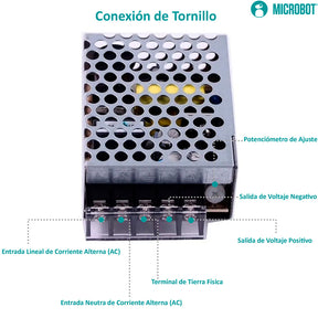Fuente Conmutada 5V 3A 15W Mean Well RS-15-5 Industrial