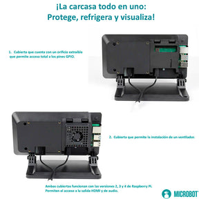 Carcasa SmartiPi Touch 2 Display 7" Raspberry Pi 3 y 4