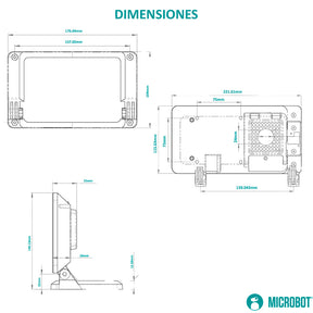 Carcasa SmartiPi Touch 2 Display 7" Raspberry Pi 3 y 4