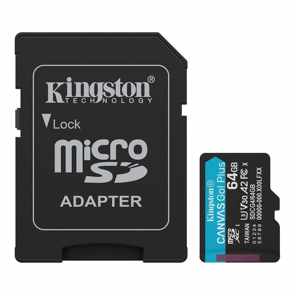 Memoria MicroSD Kingston Canvas Go Plus - Clase 10 A2 Original (Para Raspberry Pi / Android)