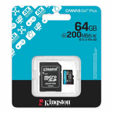 Memoria MicroSD Kingston Canvas Go Plus - Clase 10 A2 Original (Para Raspberry Pi / Android)