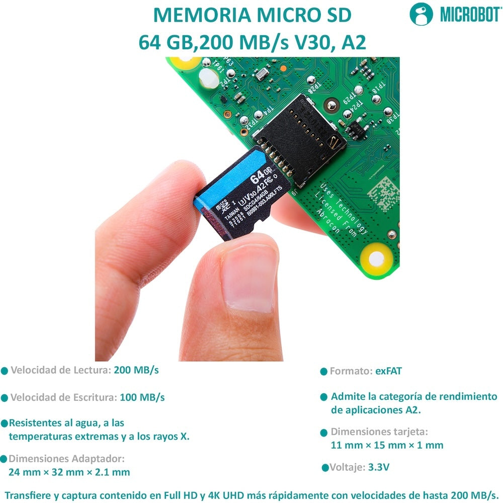 Memoria MicroSD Kingston Canvas Go Plus - Clase 10 A2 Original (Para Raspberry Pi / Android)