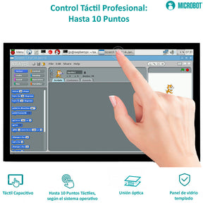 Pantalla HMI Táctil 10.1 Pulgadas HDMI Capacitiva 1024x600 IPS Raspberry Pi