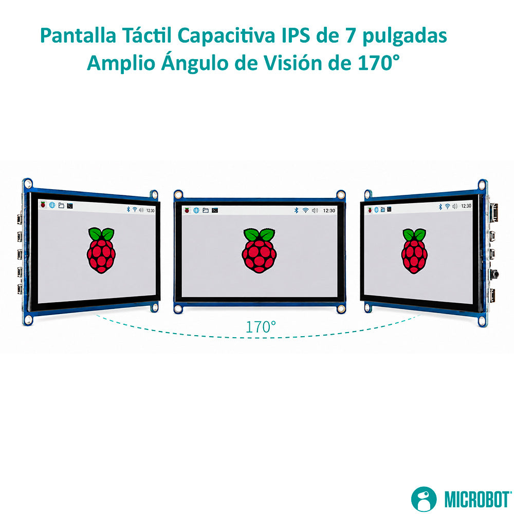 Pantalla HMI Táctil 7 Pulgadas HDMI Capacitiva 1024x600 Raspberry Pi