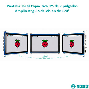 Pantalla HMI Táctil 7 Pulgadas HDMI Capacitiva 1024x600 Raspberry Pi